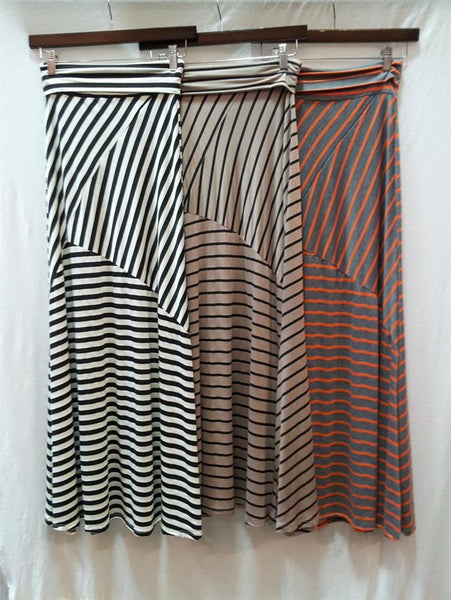 Junior Stripe Maxi Skirt, Sizes S-L